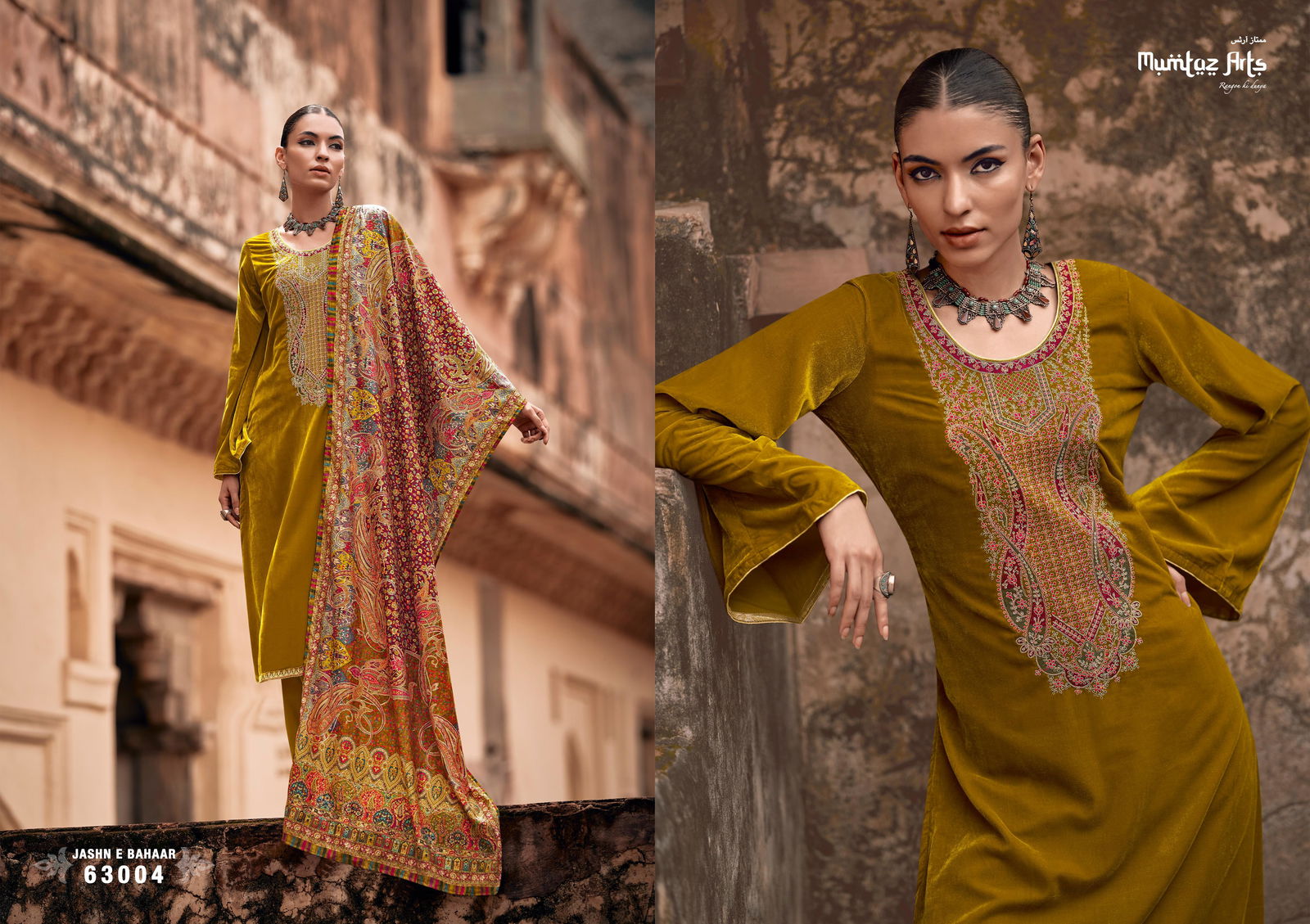 Mumtaz Jashn E Bahaar Designer Velvet Salwar Suits Catalog